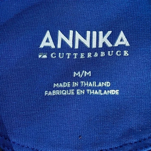 Annika Cutter & Buck Womens Blue & Black/ White Blouse Medium - Picture 10 of 11